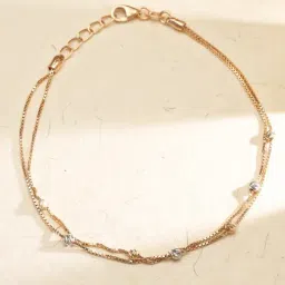 P.N.Gadgil Jewellers 18k (750) Yellow Gold Layred Gliscent Flexible Bracelet-picture-22