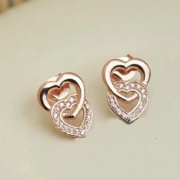 SHEER by Priyaasi Multi Sterling Silver Heart Shaped Stud Earring-picture-38