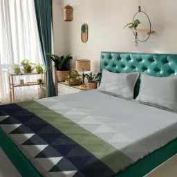 Rosara Home Multicolor Stripes King Bed Sheet With Pillow Covers-image-25