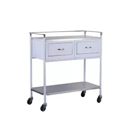 JAIN SURGICAL Medicine Trolley 2 Drawers Mild Steel, JSH-358-image-27