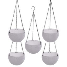 go hooked Rattan Hanging Planters Pot with Metal Hanging Chain-picture-33