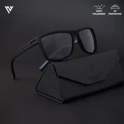 Voyage Black Wayfarer Polarised and UV Protected Lens Unisex Sunglasses-picture-12