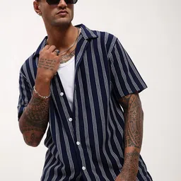 SHOWOFFFF Men Comfort Striped Casual Shirt-picture-21
