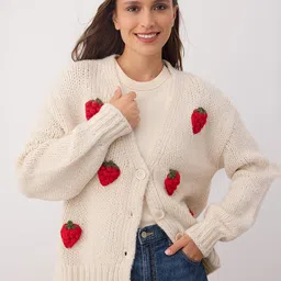 Trendyol Women Cardigan with Applique Detail-image-93