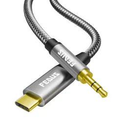 FEDUS USB Type C to 3.5 mm Male Aux Audio Dongle Cable Grey 3 m-picture-34