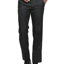 Van Heusen Black Mid Rise Slim Fit Trousers-picture-19