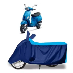 Auto Pearl Two Wheeler Cover for Vespa V 48 - Cyan, Blue-picture-22