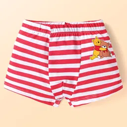 Babyhug Disney Interlock Knit Trunks With Winnie The Pooh Graphics Pack Of 3 - Red Blue & Aqua Blue image 2