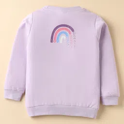 Tango Looper Knit Full Sleeves T-Shirt with Rainbow Print - Mauve image 2
