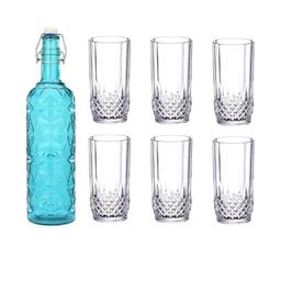 SOMIL Blue Glass Airtight Can Bottle-picture-35