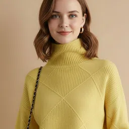 all about you Women Striped High Neck Pullover Sweaters image 4