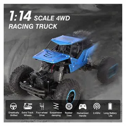 Lattice Rc Monster Truck Remote Control Car for Kids Rock Crawler 5 Function 1:18 Rc Car Toys for Boys 2Wd Offroad High Speed Remote Car Toys for Kids 5 Years 12 (blue) image 3