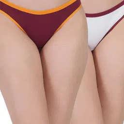 ORLIZEA Women Set Of 2 Multi Color Cotton Blend Solid Hipster Panty-picture-37