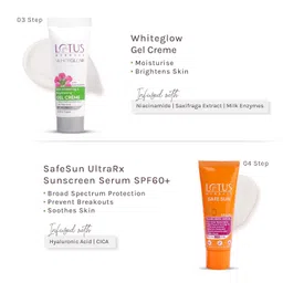 Lotus Herbals Glow Essentials Kit, 4 Step Skincare- Cleanser, Serum, Cream, Sunscreen, Unisex for Travel & Gifting, - 45 g & 23 ml image 4