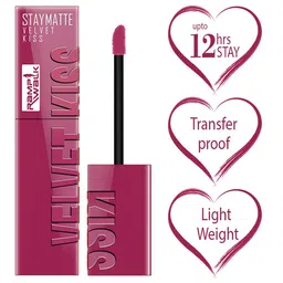 Ramp Walk Velvet Kiss Set Of 2 Lipstick - 3.5 ml Each -Matte Red - 01 - Dark Pink - 08 image 2