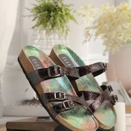 Elle Women's Purple Cross Strap Sandals-picture-44