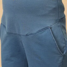 The Mom Store Blue Cotton Lycra Solid Jeans image 5