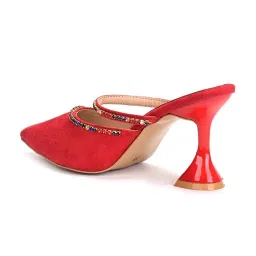 Scentra Women's Red Mule Shoes image 5