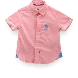 U.S. Polo Assn. Kids Pink Solid Shirt-picture-24
