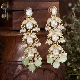 Priyaasi Gold Kundan Studded Contemporary Drop Earring-picture-23