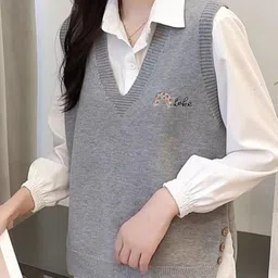 StyleCast Women Typography Printed Cashmere Pullover-image-9