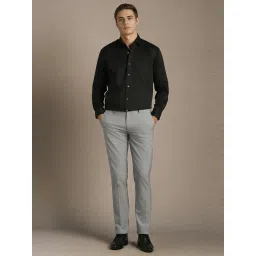Louis Philippe Grey Slim Fit Trousers image 5