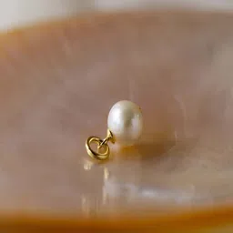 AQUASTREET 18K Gold Plated Waterproof Anti-Tarnish Round Solitarie Pearl Charm-picture-11