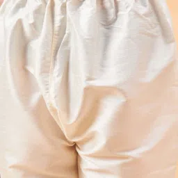 VASTRAMAY Boys White & Beige Self Full Sleeves Kurta Sets image 5