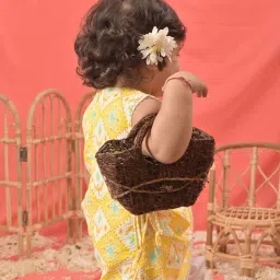 VASTRAMAY Girls Yellow Printed Clothing Sets image 5