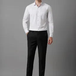 Louis Philippe Black Slim Fit Checks Trousers image 5