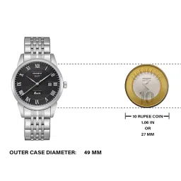 Kenneth Scott Men's Black Dial Analog Watch - K23030-SBSB image 5