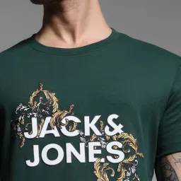 Jack & Jones Ponderosa Pine Cotton Regular Graphic T-Shirt image 5