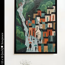 SOWPEACE Green & Brown 1 Piece Canvas Abstract Wall Photographs-image-93