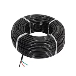 GVD 0.5 Sq.mm 3 Core PVC Insulated Cable Black (10 m)-picture-26