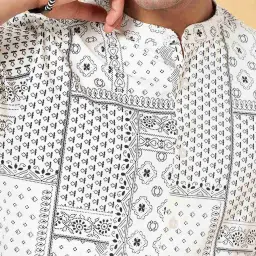Yu By Pantaloons White Regular Fit Printed Shirt image 5