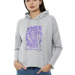 Van Heusen Grey Printed Hooded Sweatshirt-image-96