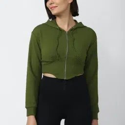 Forever 21 Green Regular Fit Hoodie-picture-22