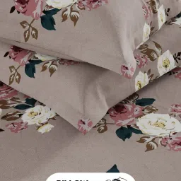 Bianca Home of Ora Cedar Cotton Floral 135 TC Bedsheet with 2 Pillow Covers image 5