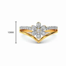 Kisna Diamond & Gold Jewellery Rafel 18k (750) Diamond & Gold Ring For Women image 5