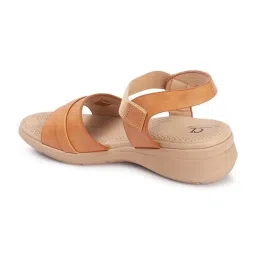 Carlton London Women's Tan Sling Back Sandals image 5