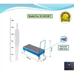 SUWAS TROLLEY STORE 1000 Kg (1 Ton) Load Capacity Drum Handling Trolley SU-DT-007 image 3