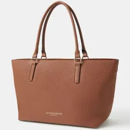 Accessorize London Tan Textured Tote image 3