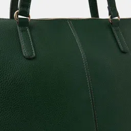 Accessorize London Green Textured Tote image 5