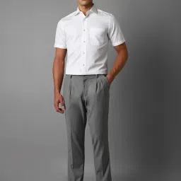 Louis Philippe Grey Regular Fit Trousers image 5