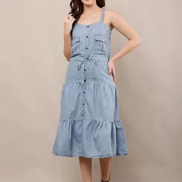Mast & Harbour Women 1 Solid Fit & Flare Midi Dress-picture-21