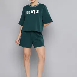 Levis Pure Cotton Brand Logo Printed T-shirt with Shorts-picture-22