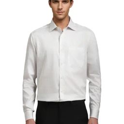 Louis Philippe White Cotton Regular Fit Printed Shirt-picture-39