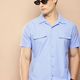 encore by INVICTUS Vertical Stripes Casual Shirt-image-10