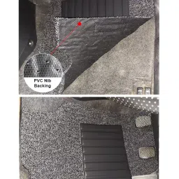 Elegant PVC Grass Black Carpet Car Mat Compatible With Maruti Wagonr 2019 Onwards image 3