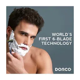 Dorco PACE 6 PRO - 6 Blades with Dual Shield Lubrastrips 4 N Cartridges / Refills + 1 N Men's Razor image 4